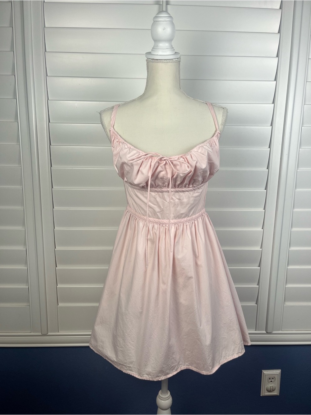 Pastel Pink Satin Chemise Dress Size Large
